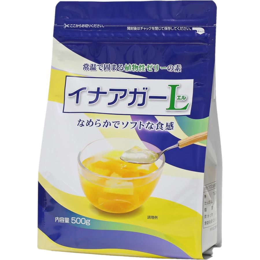 伊那食品 イナアガーＬ 500g パウチ 寒天 介護食 植物性 低カロリー お菓子 スイーツ ゼリー ダイエット食 冷菓｜lyjp｜02