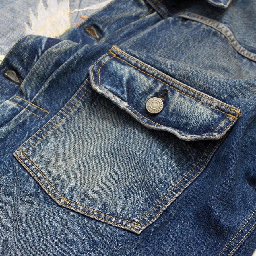 FULLCOUNT フルカウント 2016-2107E Souvenir Embroidery Type1 Denim Jacket 13.7oz HW "More Than Real" スーベニア刺繍 ジージャン ハンドウォッシュの画像