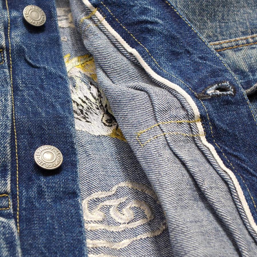 FULLCOUNT フルカウント 2016-2107E Souvenir Embroidery Type1 Denim Jacket 13.7oz HW "More Than Real" スーベニア刺繍 ジージャン ハンドウォッシュの画像