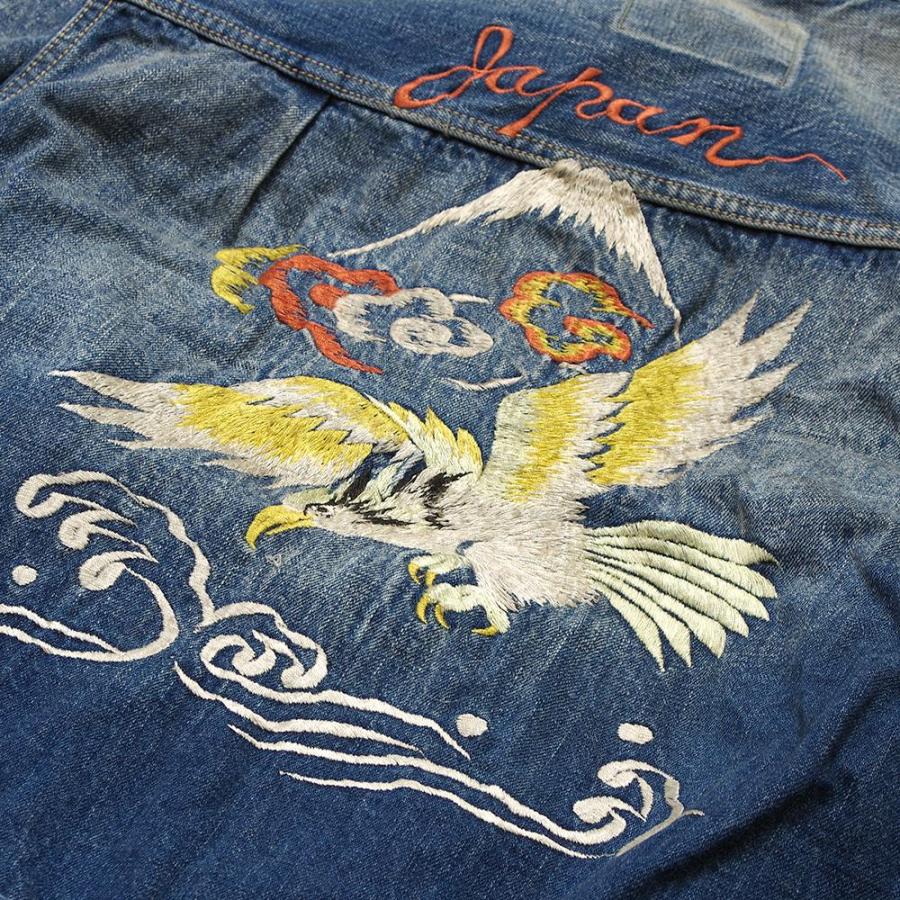FULLCOUNT フルカウント 2016-2107E Souvenir Embroidery Type1 Denim Jacket 13.7oz HW "More Than Real" スーベニア刺繍 ジージャン ハンドウォッシュの画像