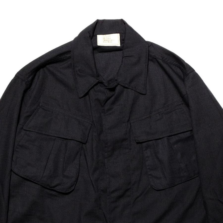 MILITARY DEADSTOCK DEADSTOCK US MADE JUNGLE FATIGUE JKT REPRODUCT BLACK アメリカ製 ジャングルファティーグジャケット 民生品 ブラック｜lymeondish｜03