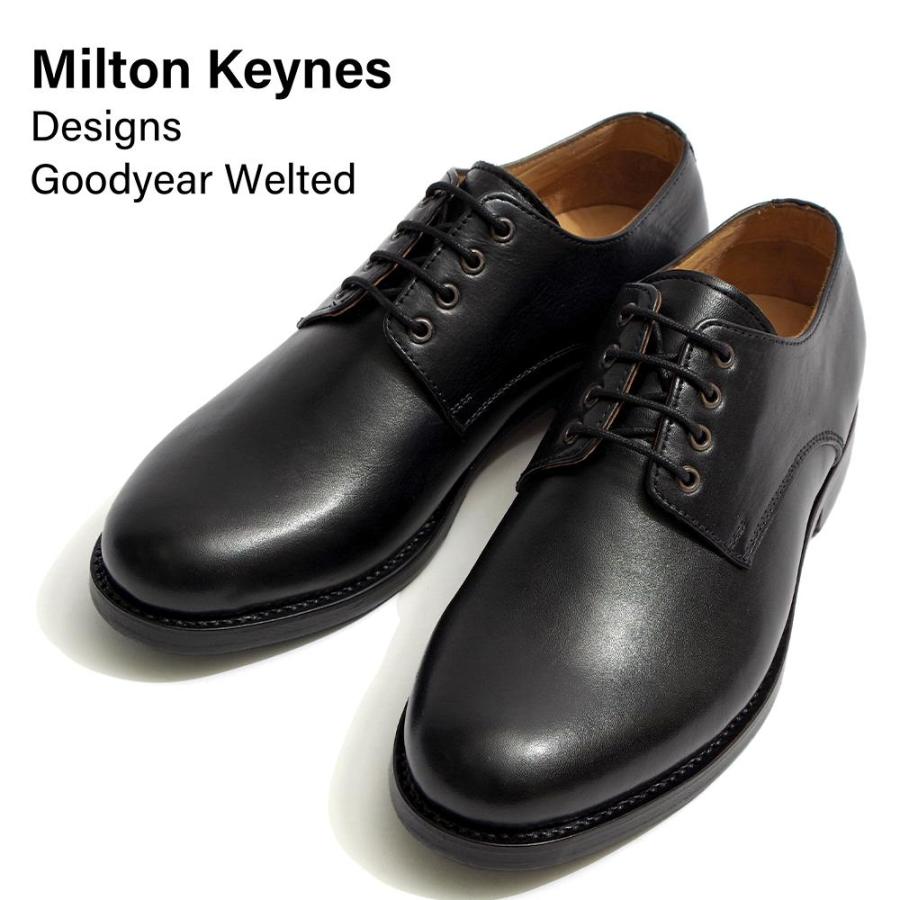 Milton Keynes ミルトンキーンズ Plain Toe Leather Shoes w/rubber