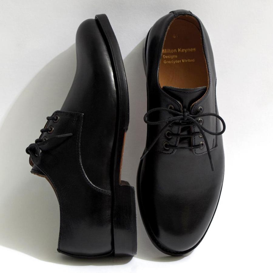 Milton Keynes ミルトンキーンズ Plain Toe Leather Shoes w/rubber