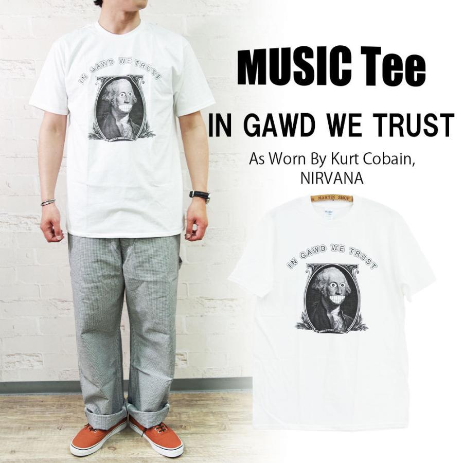 IN GAWD WE TRUST (As Worn By Kurt Cobain, NIRVANA) MUSIC Teeメンズ