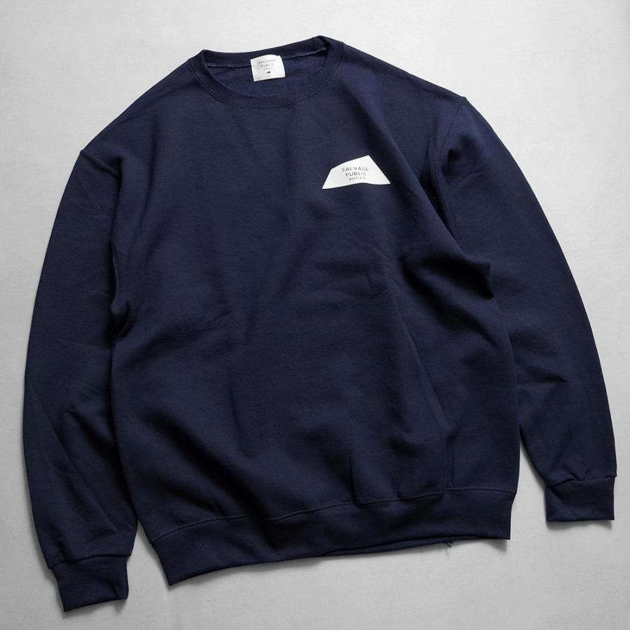 サルベージパブリック コレパ 裏起毛スウェット ネイビー L SALVAGE PUBLIC（サルベージパブリック） 20%OFF SALVAGE PUBLIC