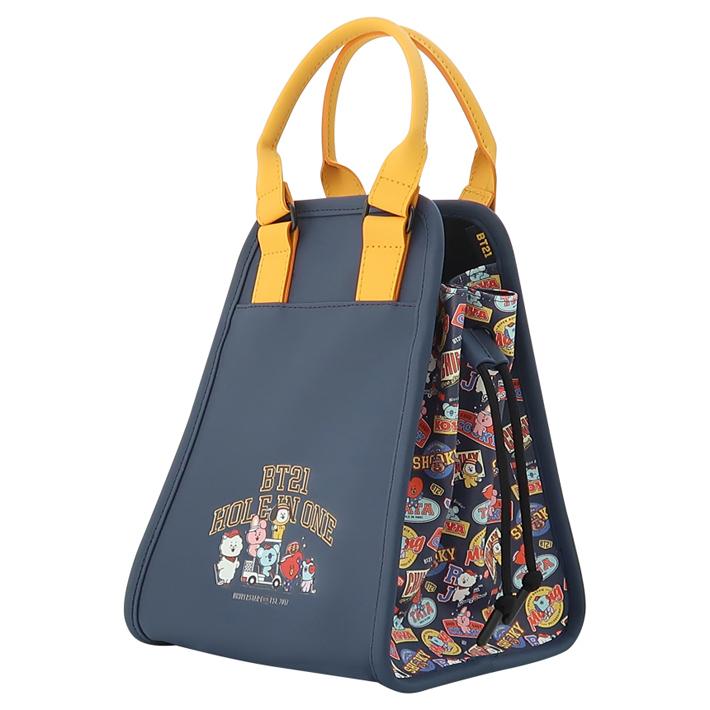 【BT21 GOLF 日本総代理店】 BT21  ビーティーイシビル HOLE IN ONE  ホールインワン ミニ トートバッグ （ネイビー）BT21 GOLF ゴルフ