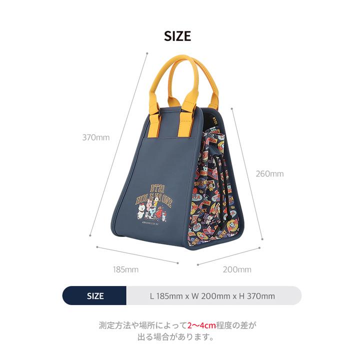 【BT21 GOLF 日本総代理店】 BT21  ビーティーイシビル HOLE IN ONE  ホールインワン ミニ トートバッグ （ネイビー）BT21 GOLF ゴルフの画像