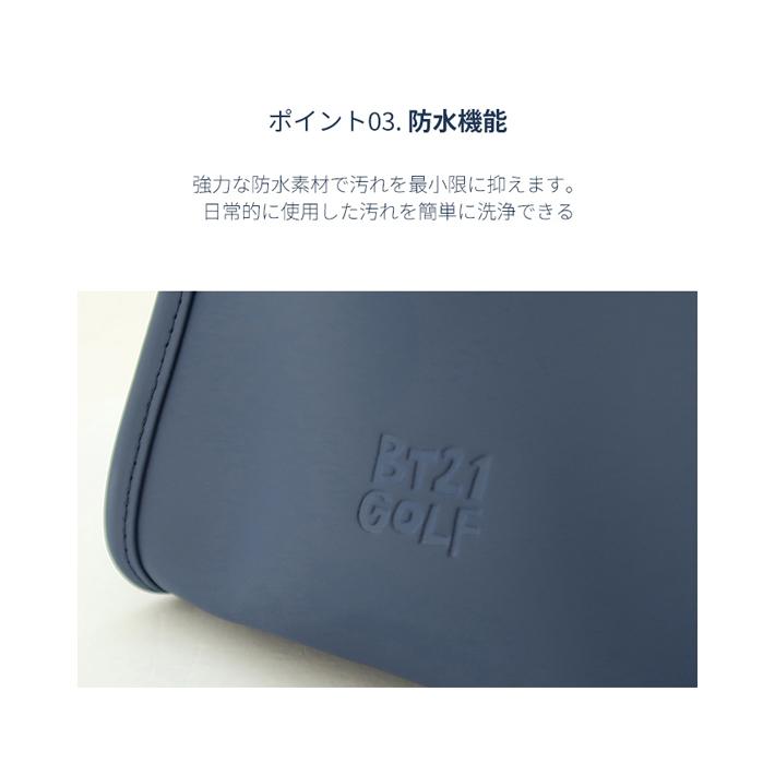【BT21 GOLF 日本総代理店】 BT21  ビーティーイシビル HOLE IN ONE  ホールインワン ミニ トートバッグ （ネイビー）BT21 GOLF ゴルフの画像