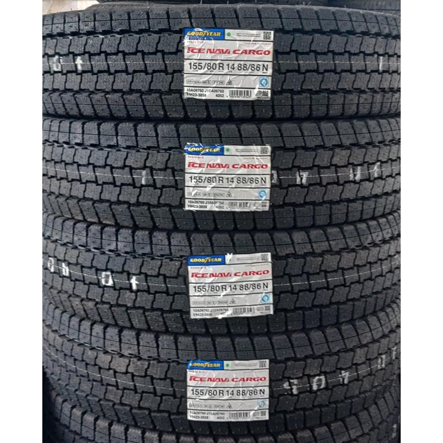 アイスナビ CARGO 2025年製 新品 4本価格☆ヤS□155/80R14 88