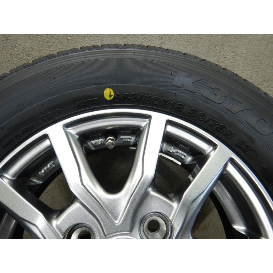 AT8□145/80R12 80/78N LT BRIDGESTONE K370 アルミ 3.5J 4H□条件付 