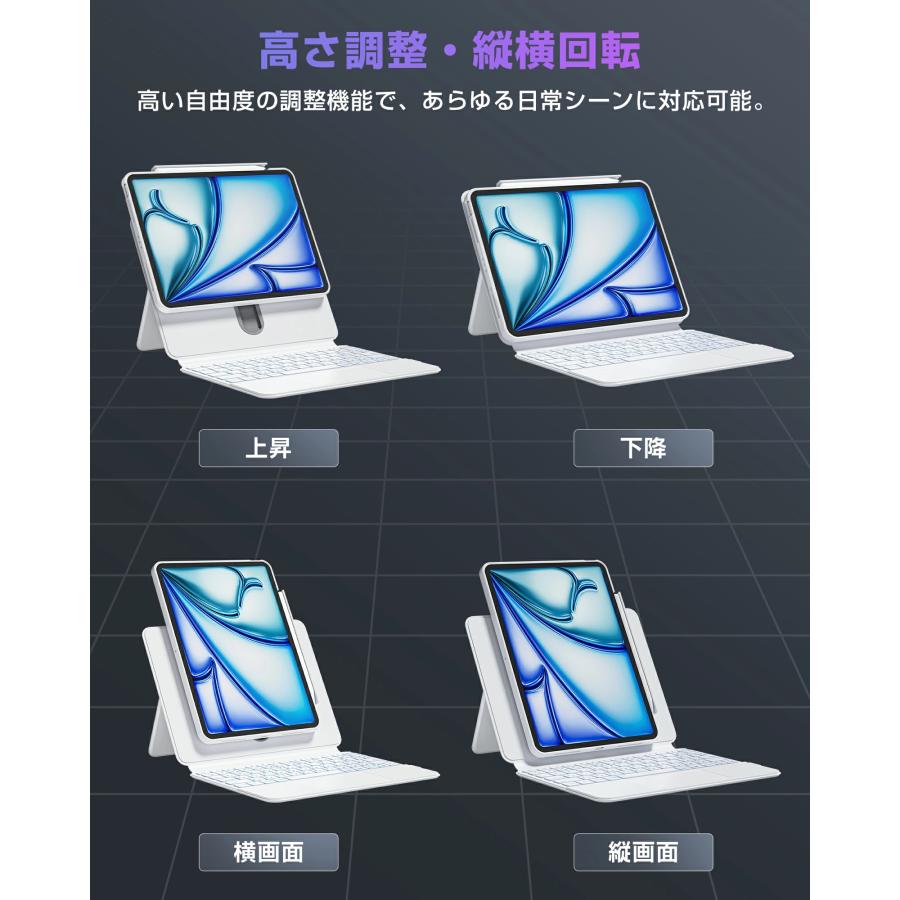 マジックキーボード 11インチ iPad Air5 キーボード付きケース 着脱式 ipad キーボード マジックキーボード ケース 2025新商品 Air4/Air5 11