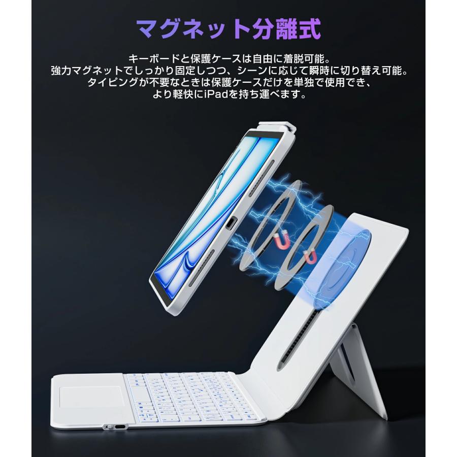 マジックキーボード 11インチ iPad Air5 キーボード付きケース 着脱式 iPad キーボード Pro11 Air5 Air4 マジック ケース pro Air 第5世代 第