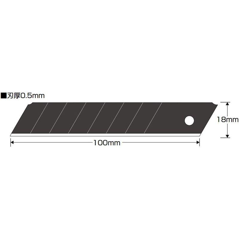ムラテックKDS　カッター替刃　鋭黒刃大　10個入ボックス　LB-50BHB　50枚入