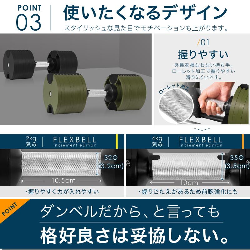 ダンベル フレックスベル 4kg刻み 32kg 1個 可変式ダンベル (1 ダンベル フレックスベル 4kg刻み 32kg 1個 可変式ダンベル (1
