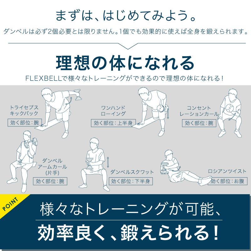 レビュー投稿で2年保証） ダンベル フレックスベル 2kg刻み 32kg 1個