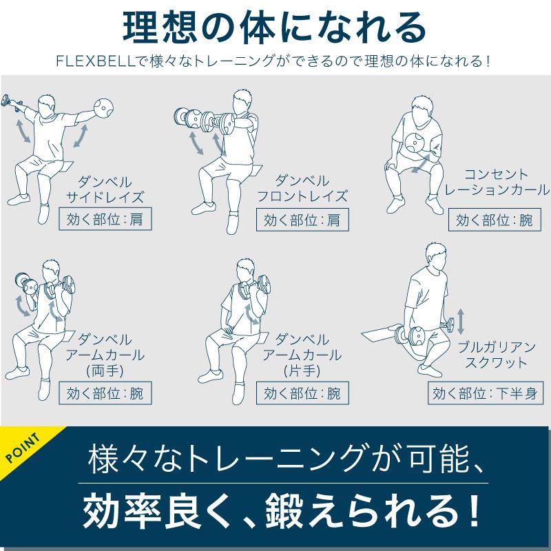 レビュー投稿で2年保証) ダンベル フレックスベル 2kg刻み 36kg レビュー投稿で2年保証) ダンベル フレックスベル 2kg刻み 36kg
