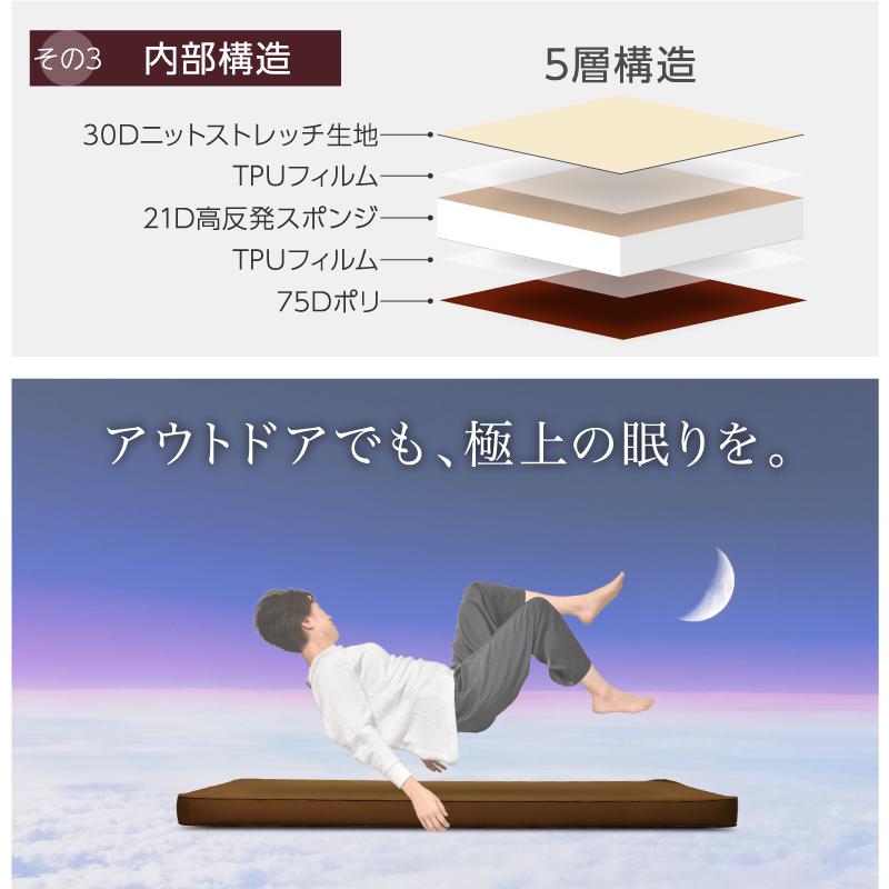 （レビュー投稿で1年保証） ライシン インフレーターマット ダブル 極上 幅130cm 厚さ10cm キャンプ マット |  | 05