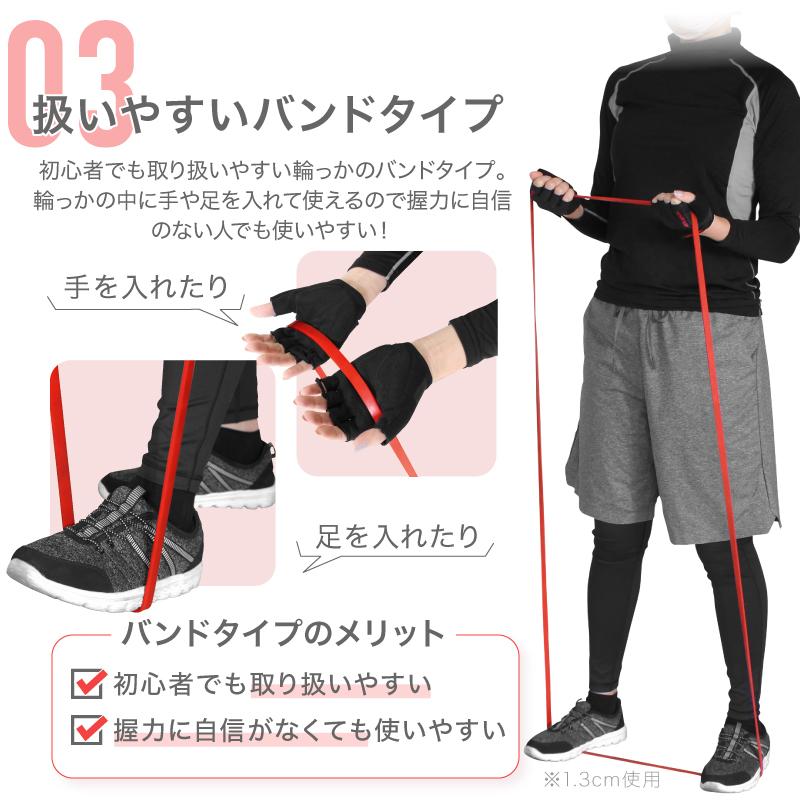 （レビュー投稿で1年保証） ライシン トレーニングチューブ 10.2cm 負荷レベル8/8 ゴム バンド 筋トレ エクササイズ |  | 05