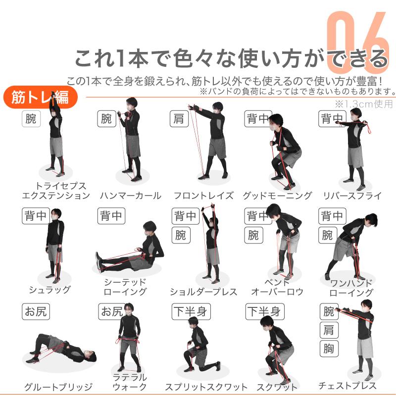 （レビュー投稿で1年保証） ライシン トレーニングチューブ 3.2cm 負荷レベル4/8 ゴム バンド 筋トレ エクササイズ |  | 08