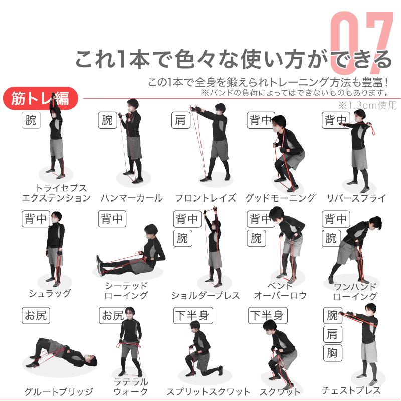 （レビュー投稿で1年保証） ライシン トレーニングチューブ 6.4cm 負荷レベル6/8 ゴム バンド 筋トレ エクササイズ |  | 09