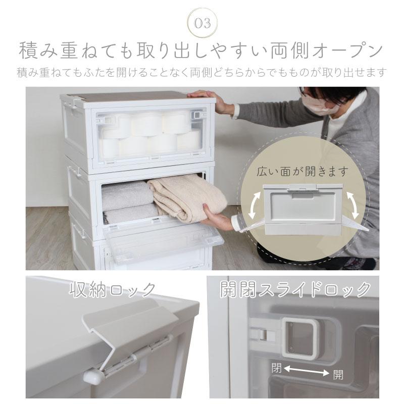 （レビュー投稿で1年保証）（特注品） ライシン 折りたたみ コンテナボックス キッチン 収納 ボックス 43L 2箱セット |  | 05