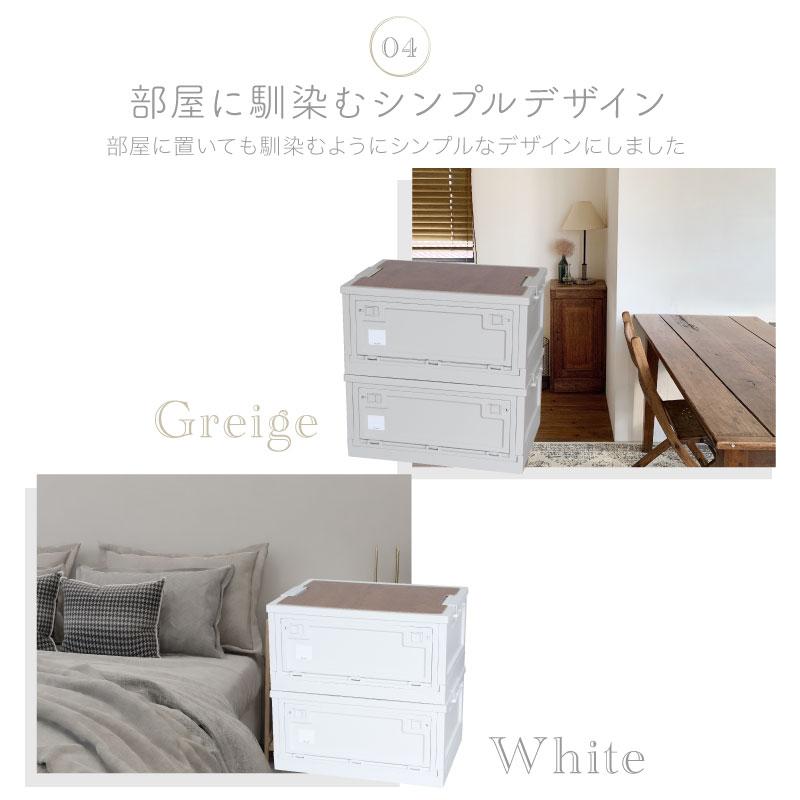 （レビュー投稿で1年保証）（特注品） ライシン 折りたたみ コンテナボックス キッチン 収納 ボックス 43L 2箱セット |  | 06