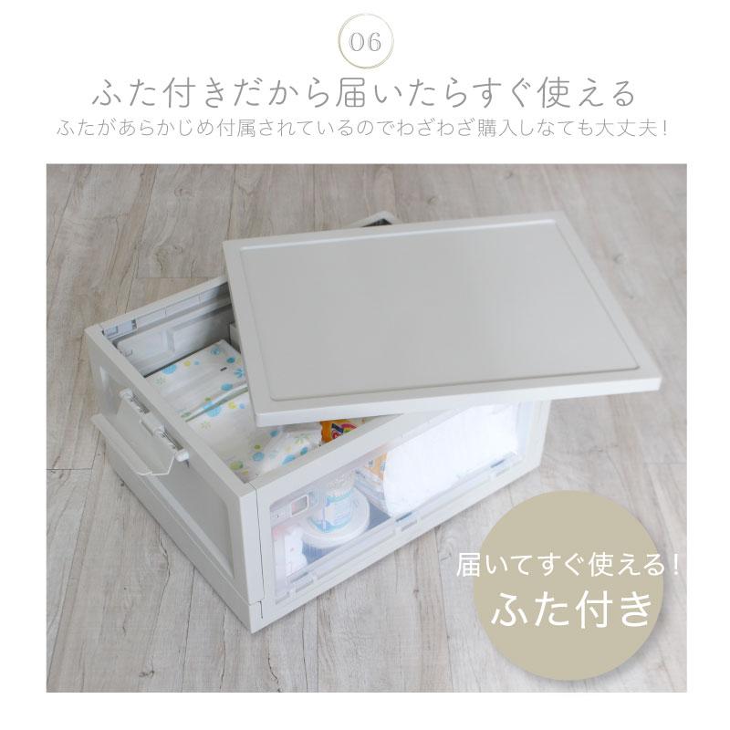 （レビュー投稿で1年保証）（特注品） ライシン 折りたたみ コンテナボックス キッチン 収納 ボックス 43L 2箱セット |  | 08