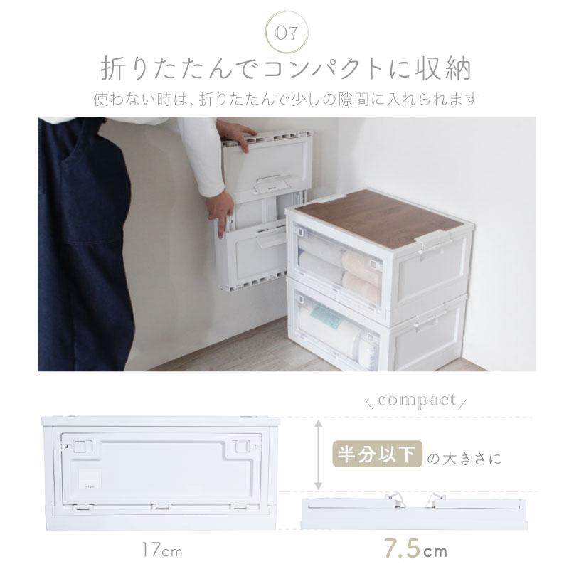 （レビュー投稿で1年保証）（特注品） ライシン 折りたたみ コンテナボックス キッチン 収納 ボックス 43L 2箱セット |  | 09