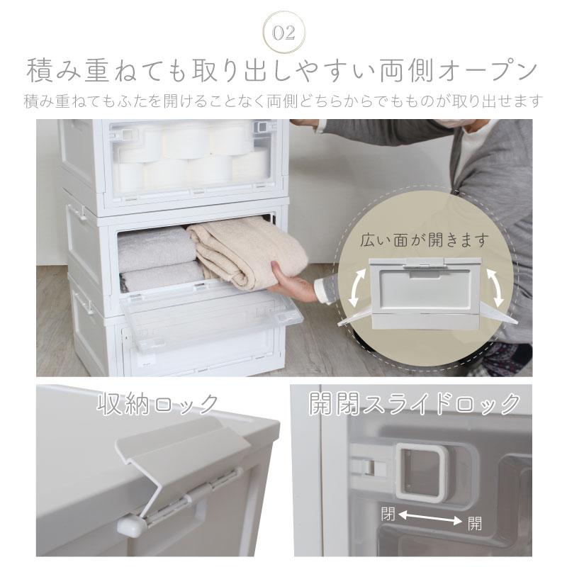 （レビュー投稿で1年保証）（特注品） ライシン 折りたたみ コンテナボックス キッチン 収納 ボックス 43L 1箱のみ |  | 04