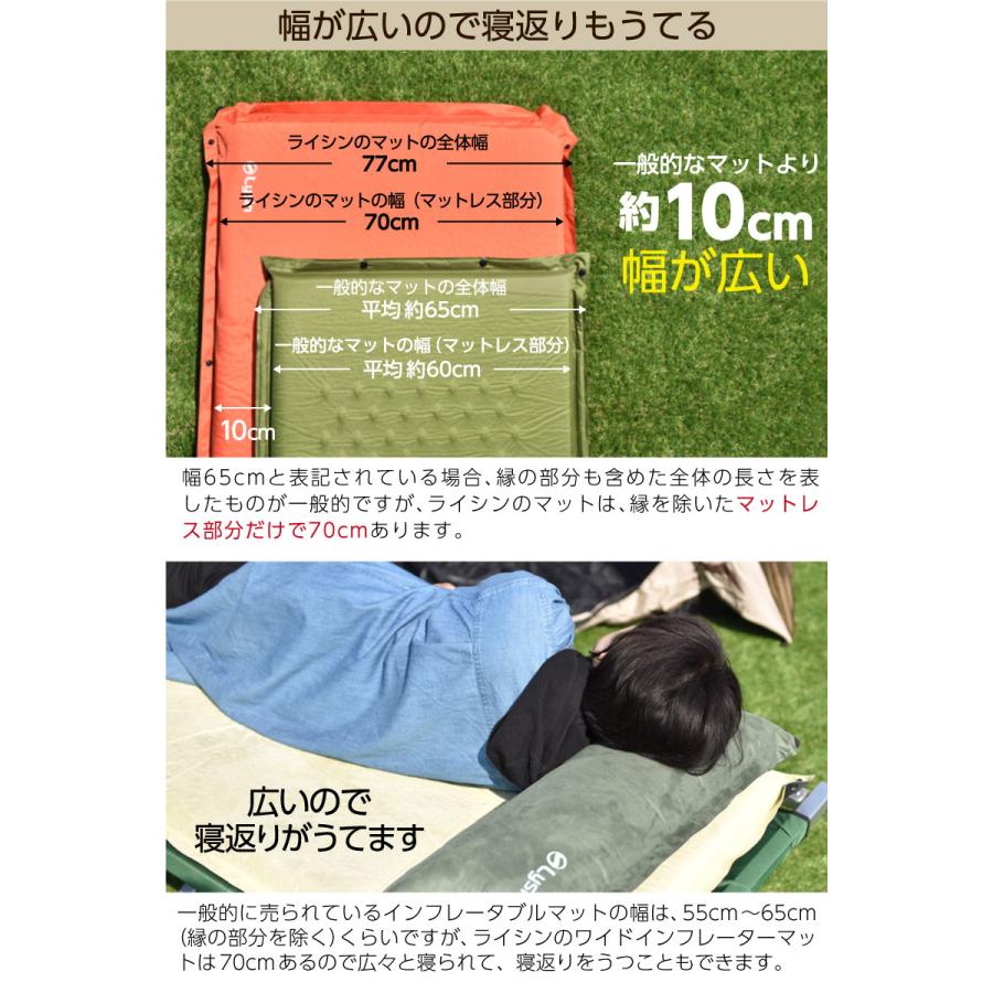 レビュー投稿で1年保証） ライシン キャンプマット