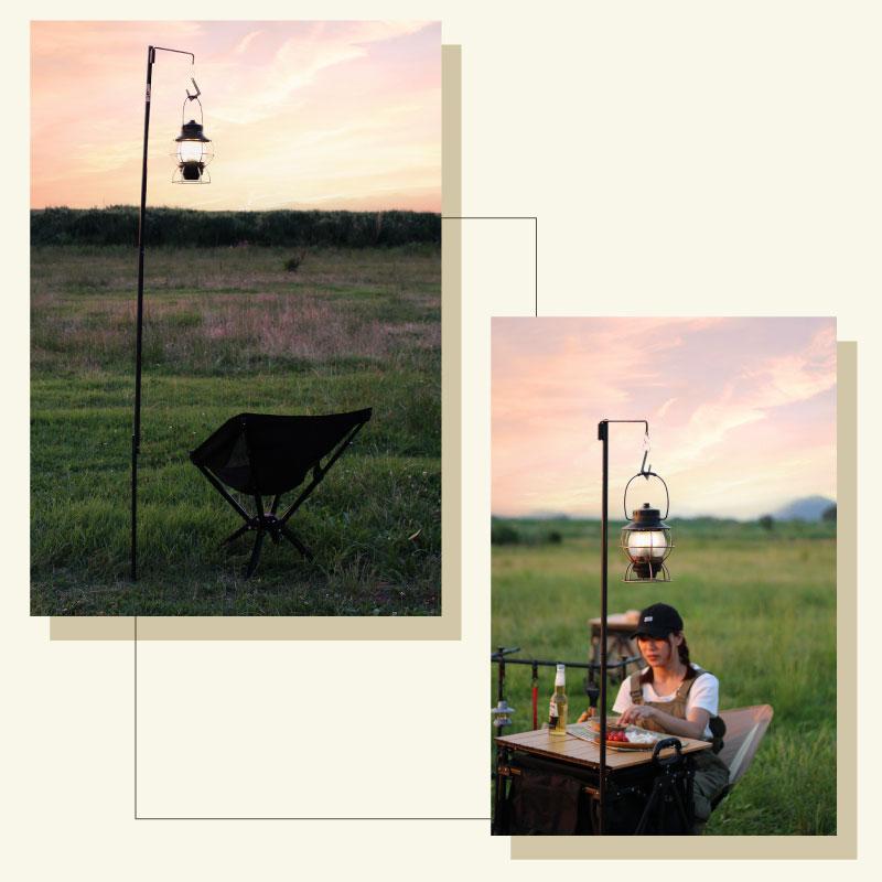 ライシン ランタンスタンド ランタンポール 打ち込み 軽量 高さ調節 2WAY ライシンのアウトドアワゴン Eシリーズ に取付可 収納袋付属 |  | 12