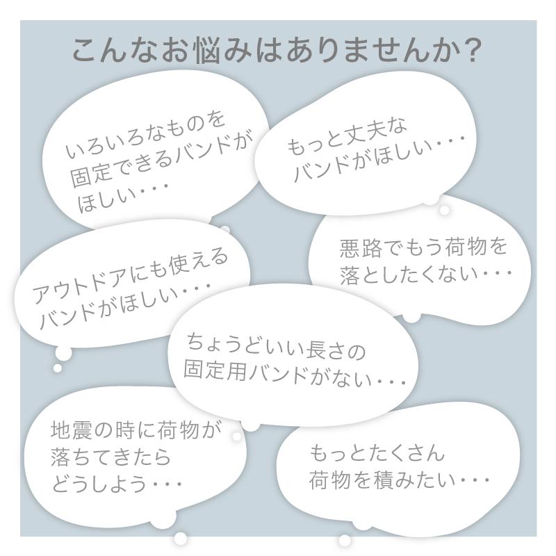 ライシン 高弾性 ゴムバンド 87〜300cm 長さ調節可 鉄芯入り フック付き 反射帯付き 汎用 平 2本 セット |  | 01