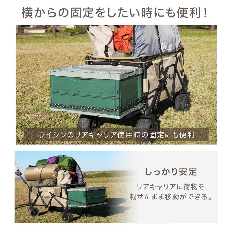 ライシン 高弾性 ゴムバンド 87〜300cm 長さ調節可 鉄芯入り フック付き 反射帯付き 汎用 平 2本 セット |  | 06