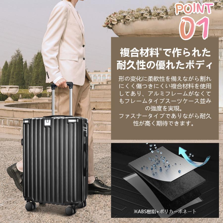 BARGOCH スーツケース 機内持込み キャリーケース キャリーバッグ 軽量 