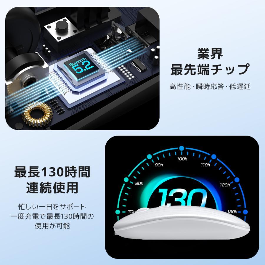 ワイヤレスマウス 無線 Bluetooth対応 超薄型 静音クリック DPI切替 3