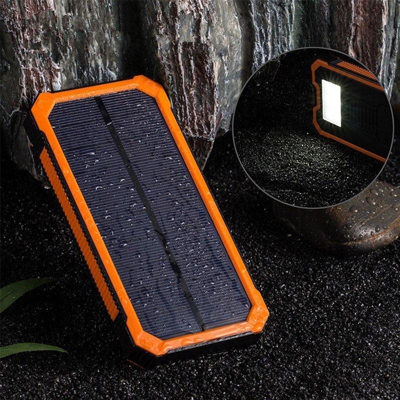 モバイルバッテリー ソーラー 15000mAh 大容量 ソーラーチャージャー