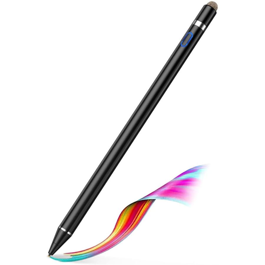 タッチペン iPad iPhone Android対応 極細 高感度 低遅延 USB充電式