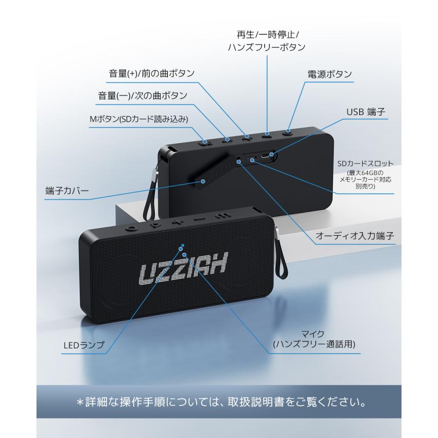 ワイヤレススピーカー Bluetooth 5.3 高音質 超軽量 薄型 コンパクト