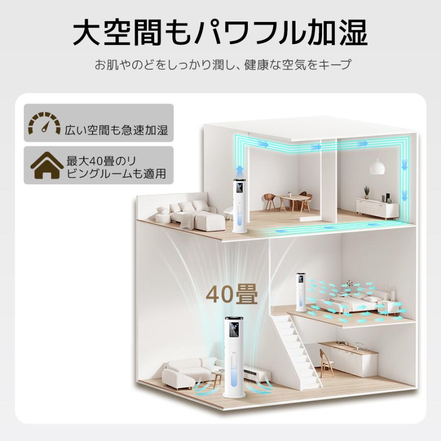 加湿器 超音波式 空気清浄 大容量 9L 自動湿度調節 マイナスイオン uv