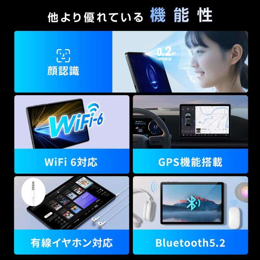Android 16 タブレット 10.1インチ 安い 大画面 Wi-Fiモデル Bluetooth
