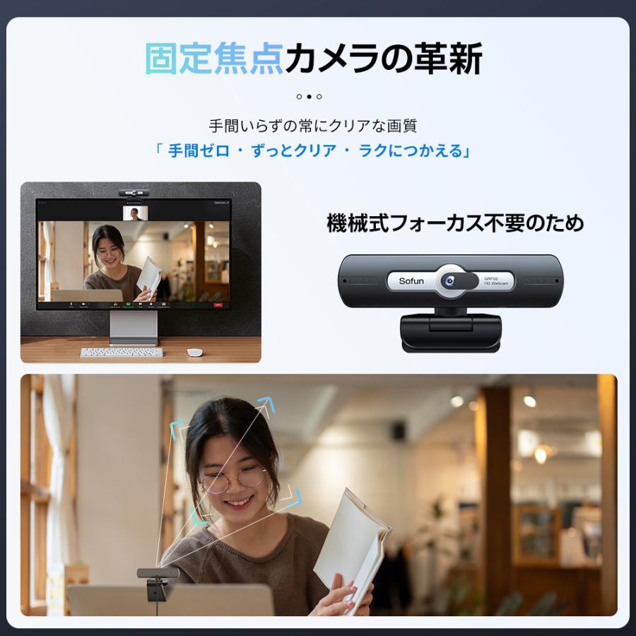 Webカメラ ウェブカメラ マイク内蔵 フルHD 1080P 高画質 PCカメラ 外