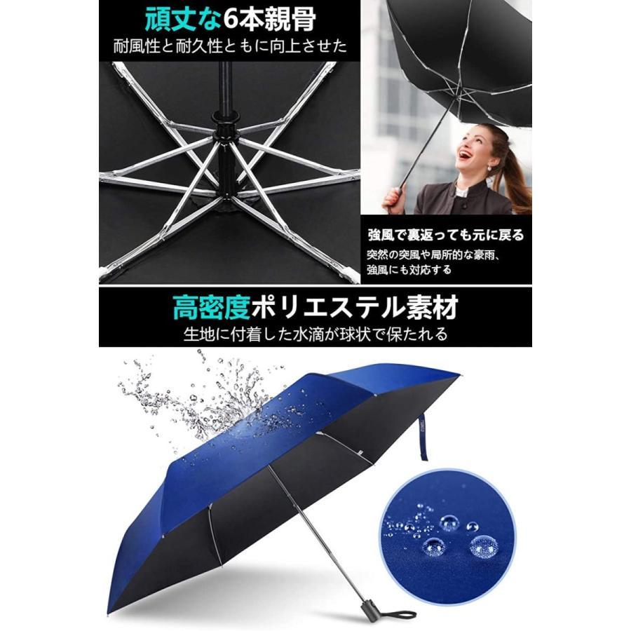 折りたたみ傘 折り畳み傘 ワンタッチ 自動開閉 撥水加工 丈夫 大きい 晴雨兼用 メンズ レディース 耐強風 梅雨対策 大きい 6本骨 収納ポーチ付 プレゼント｜lzgp｜04