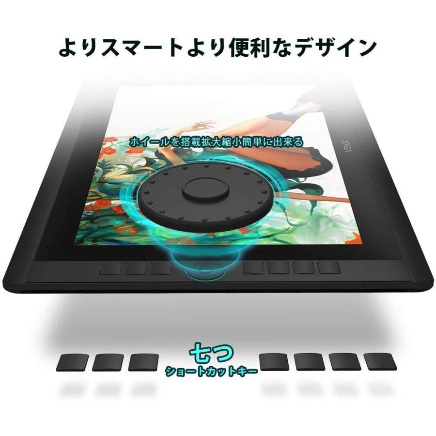 激安価格ののveikk液タブ Vk1560pro Hdデジタルイラスト 傾き検知付き 7つショートカットキーと一つホイールを搭載 8192レベル圧力感度 数量限定セール の