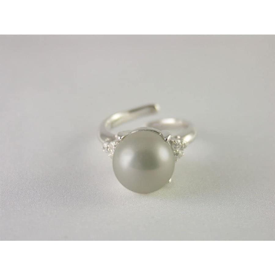 激安の まつよ 花珠貝パール パールリング グレー ナチュラル 灰色 黒真珠 フリーサイズ 12mm 冠婚葬祭 フォーマル 葬式 日本製 一粒 50 Off Www Skylanceronline Com