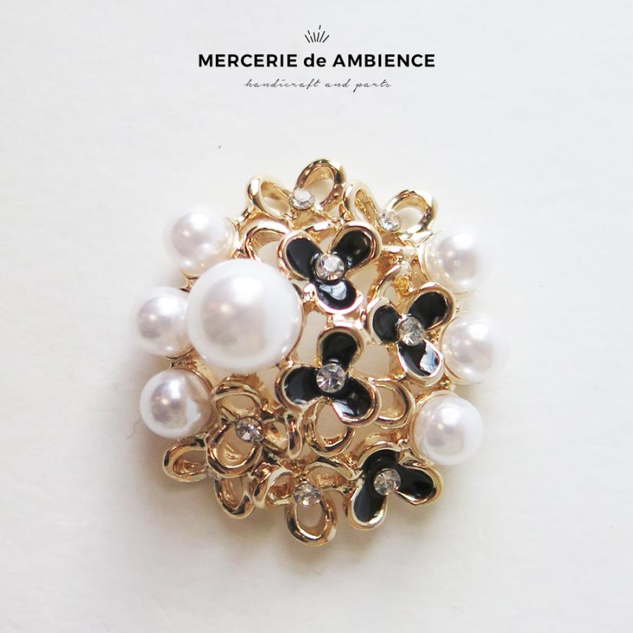 パールと小花のカーブパーツ1個 メール便対応 ハンドメイドパーツ ビーズ ピアス アクセサリーパーツ ピアス イヤリング ビンテージ ヴィンテージ風 1 Ac 2101 03 手芸店 Mercerie De Ambience 通販 Yahoo ショッピング