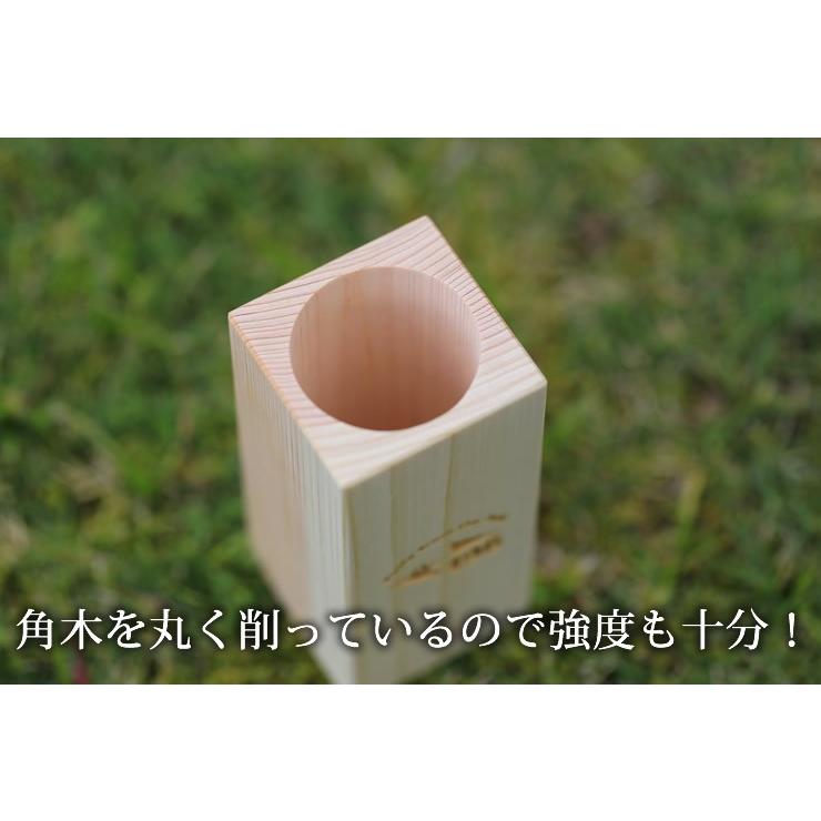 国産ひのき 木製 カトラリースタンド ミニ 196ひのきのキャンプ用品