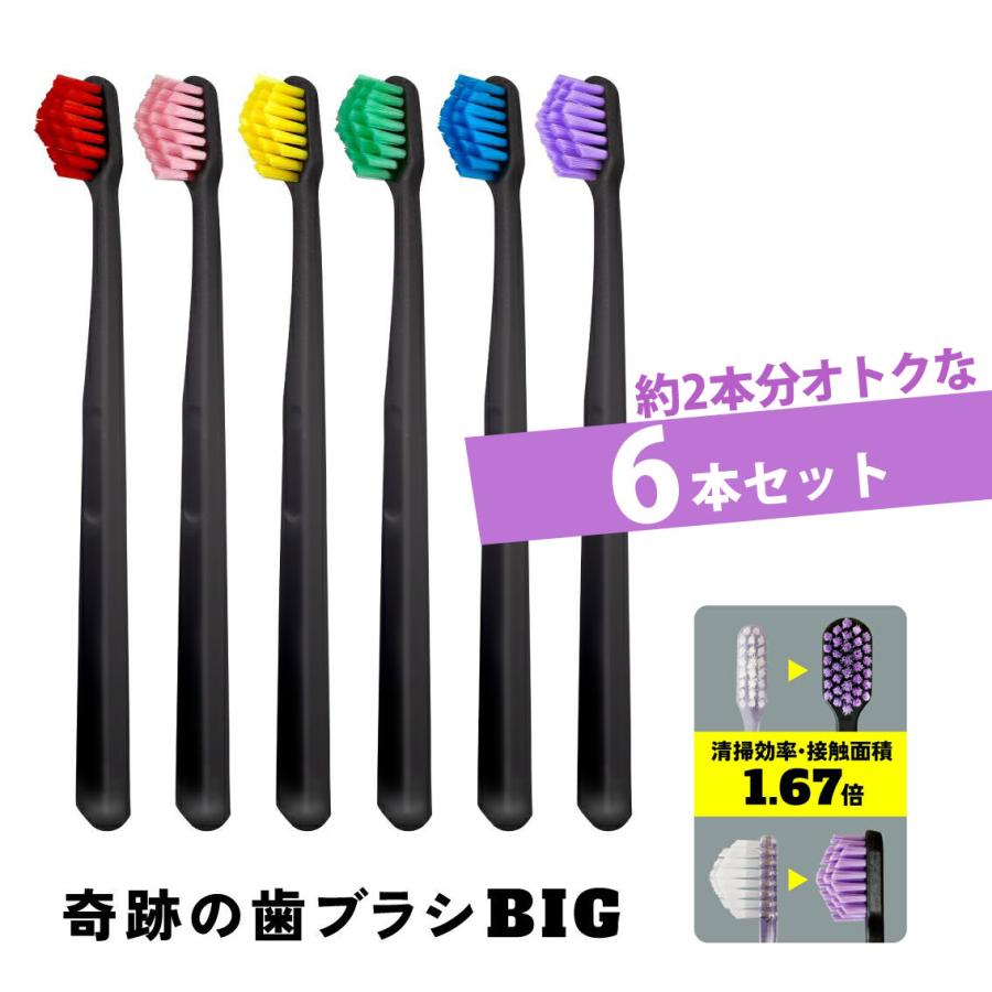 【正規品】新発売　奇跡の歯ブラシBIG 12本6色セット新品未開封見える化ジェル □正規品□ まとめ買いでお得！【6本セット】 進化版！ 奇跡の歯ブラシ