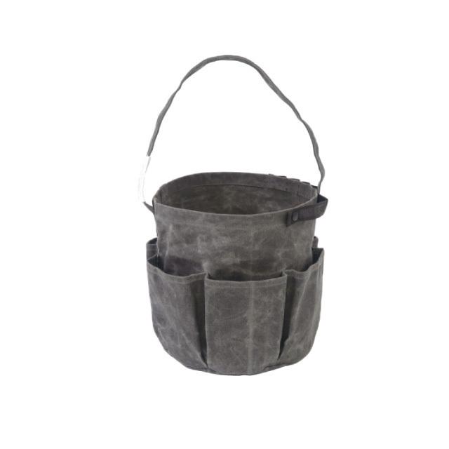 POST GENERAL ポストジェネラル WAXED CANVAS TOOL BAG ROUND ワックスドキャンバス　ツールバッグ ラウンド 全2色 グレー ブラウン BBQ バーベキュー｜m-and-agency｜12