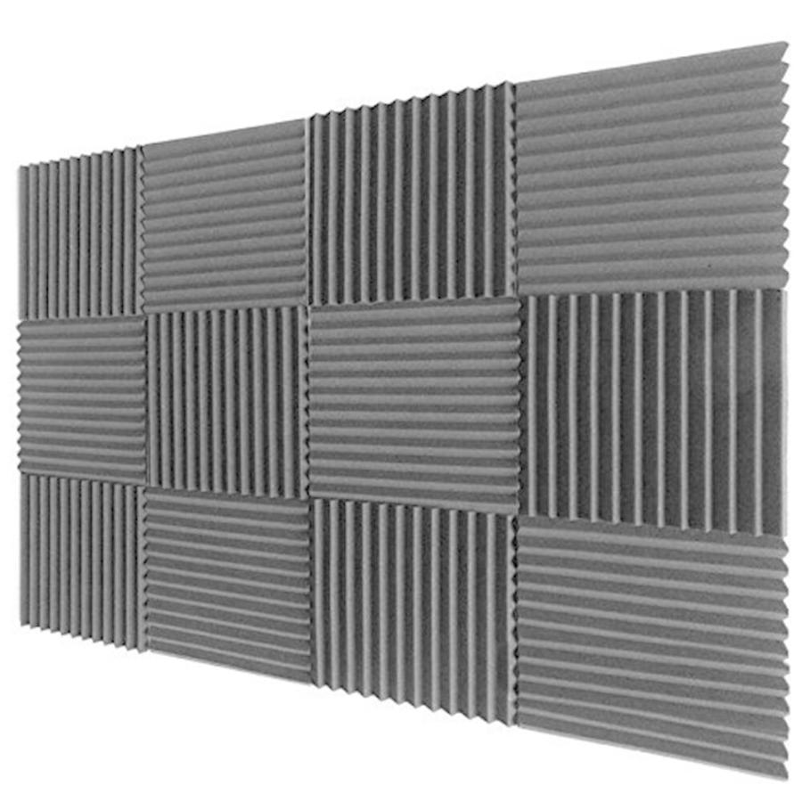 防音マット 壁 黒 床 窓 パネル 貼る 簡単 楽器 吸音材 24個セット 防音吸収 30×30×2.5センチ 20200316001M