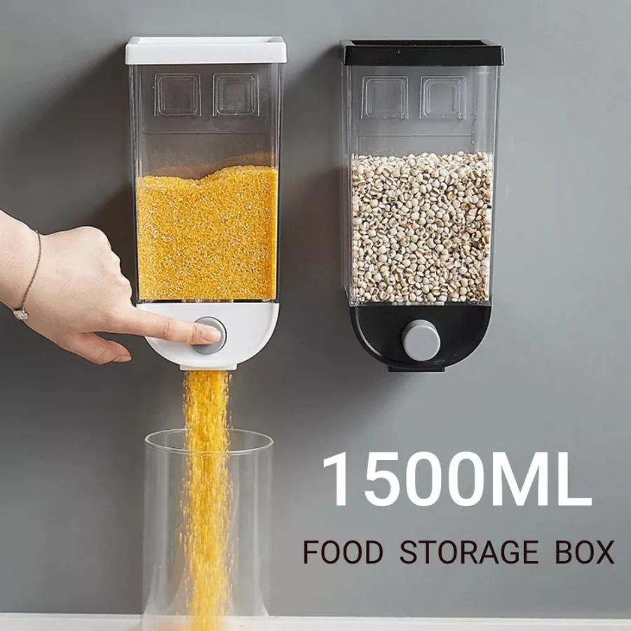 シリアル ミール ディスペンサー 壁掛け 穀物 食品 収納容器 1l D11 041 M S Store 通販 Yahoo ショッピング
